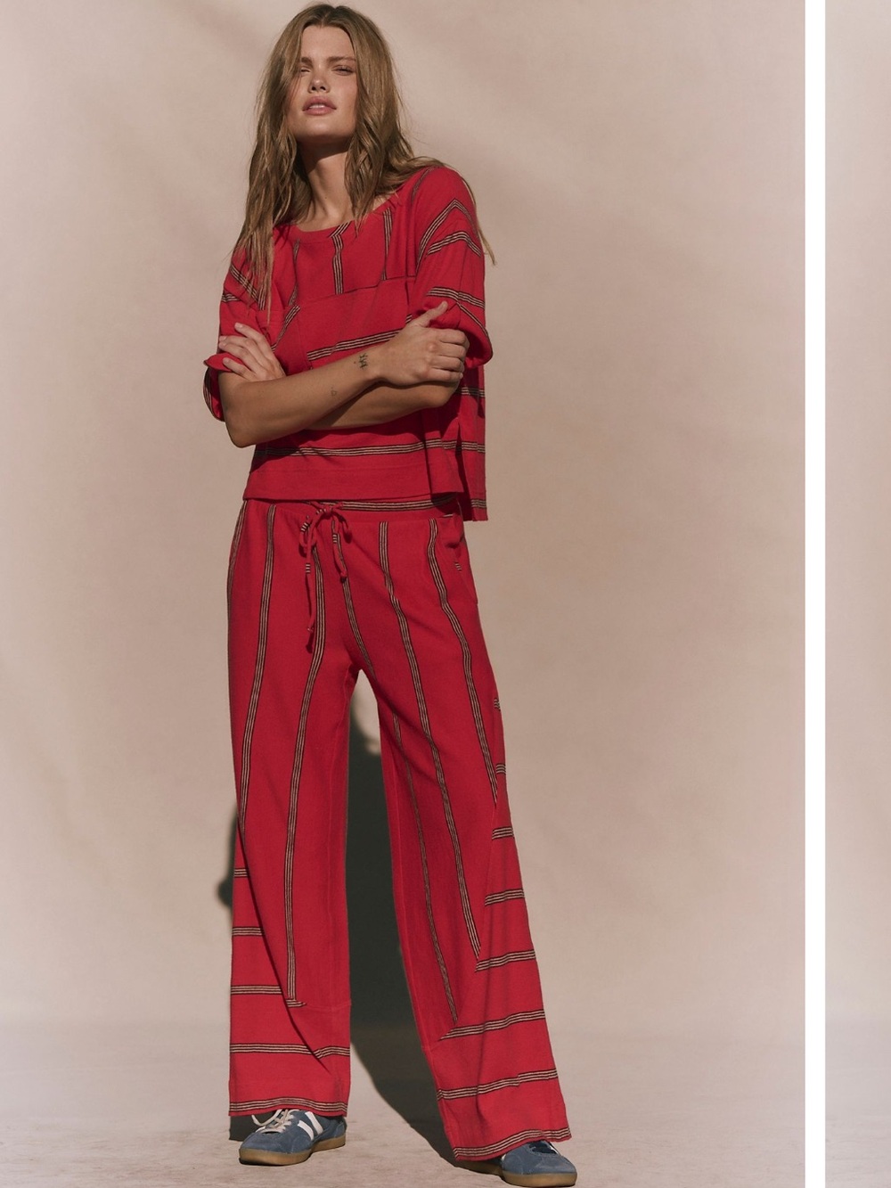Free People Nolan Pant Set Red